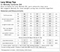 Knitting Pattern - Wendy 5922 - Celeste DK - Lacy Wrap Top